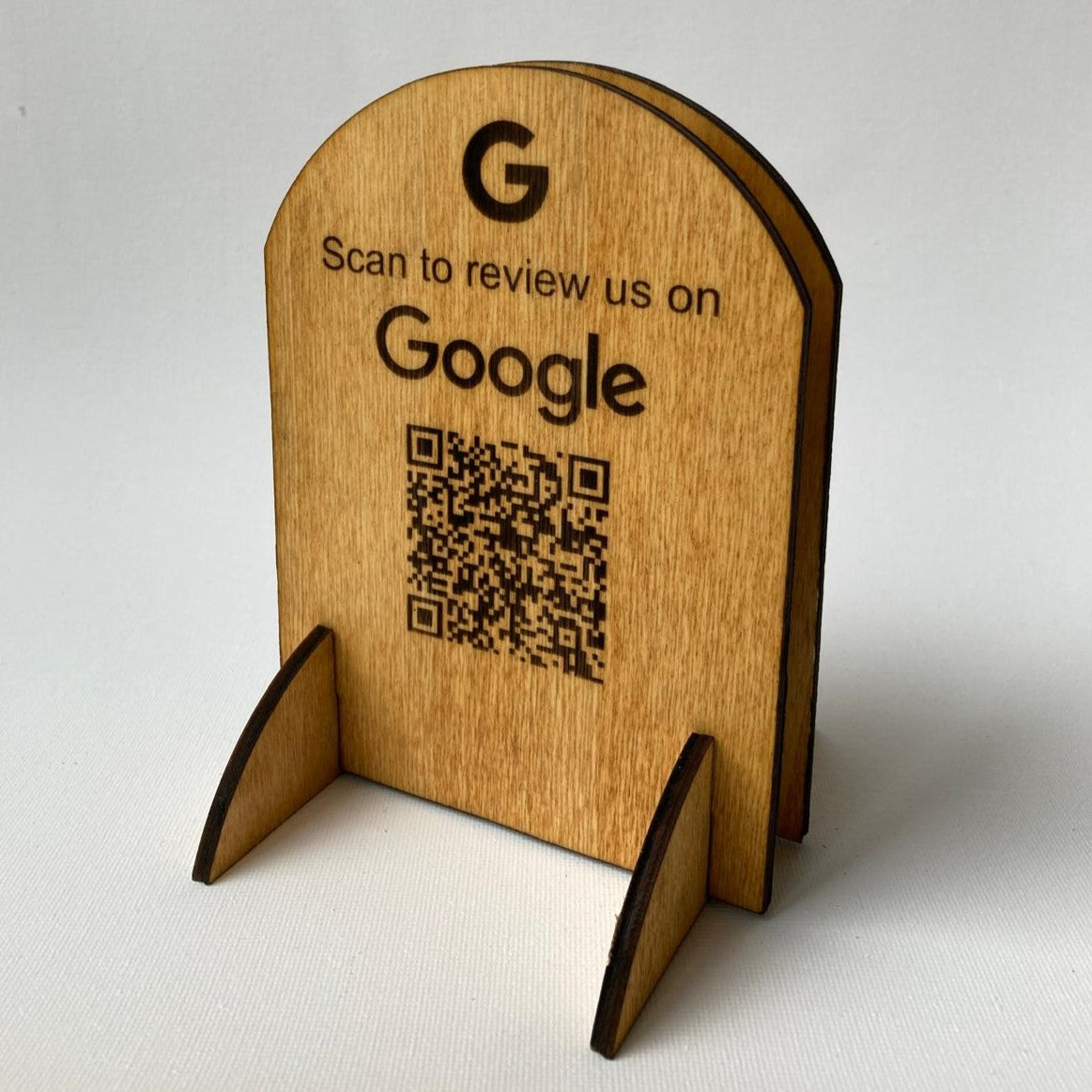 Custom Menu/Poster Holder with QR-Code for Google Review