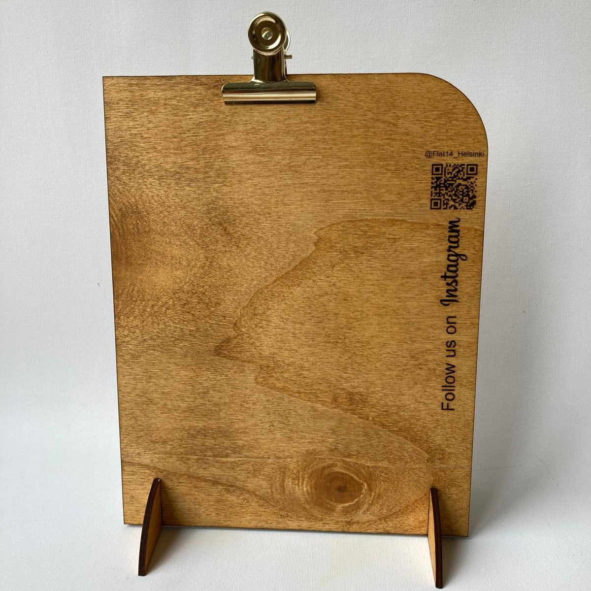 Custom Menu/Poster Holder with QR Code for Instagram