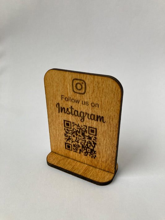 Instagram QR-Code and NFC Tag Sign