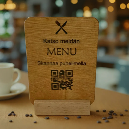 Menu QR-Koodikyltti
